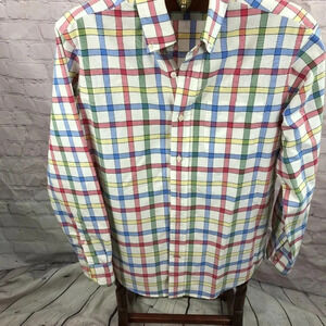Men's cremieux classic button front shirt sz medium
